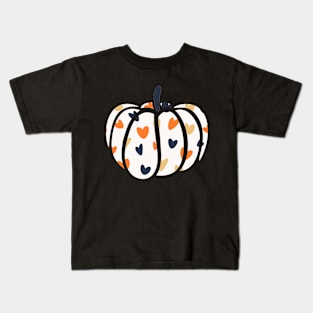 Pumpkin full of fall hearts Kids T-Shirt